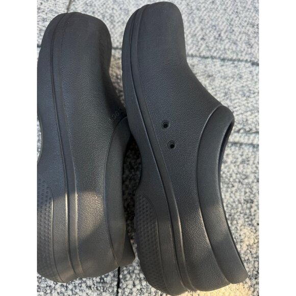 Crocs Bistro Black Slip Resistant Clogs Unisex 8 W 6 M - Picture 7 of 8